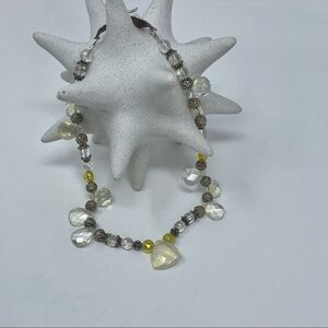 Bella Dolce | Sterling Silver Necklace with Murano glass beads & easy leaf clasp